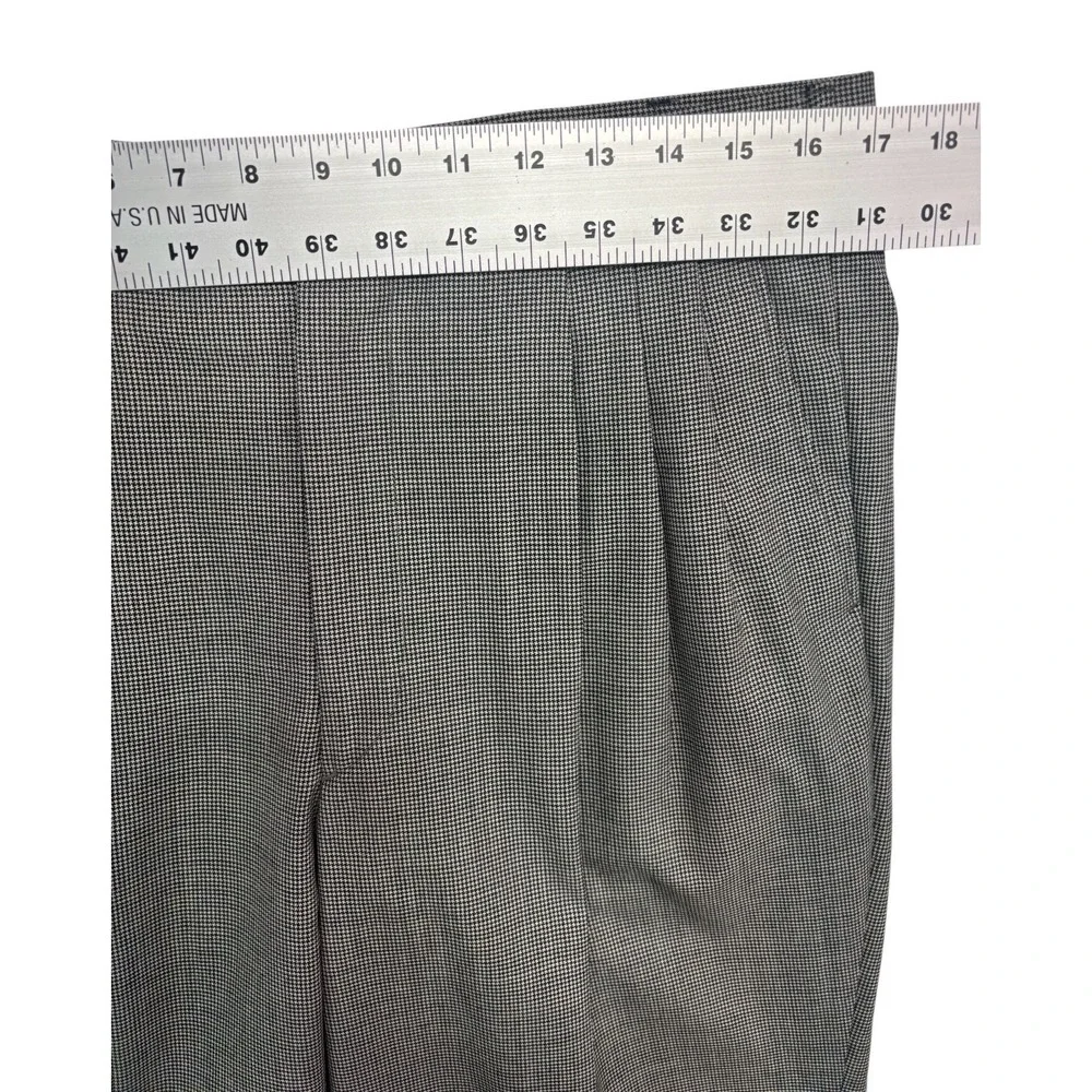vtg 90s Double Breasted 42R 34x29 Black White Micro Houndstooth 2pc Pant Suit